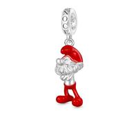 GNOCE Charm Pendentif Schtroumpf Pendentif 925 Perles En Argent Sterling Pour Les Femmes Et Les Filles Cadeau De Bijoux Pour Les Fans De Cinéma (Grand Schtroumpf)