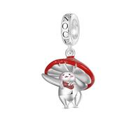 GNOCE Fairydrop Art Pendentif Champignon Encreur En Argent Sterling 925 Breloques Pour Femmes Et Filles Bijoux à Offrir (Champignon couteau mignon)