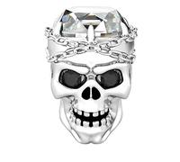 GNOCE Femme Charm Perle Forme de Crâne en Argent Sterling 925 "Chaînes d'amour Breloque avec Zircone Cubique Compatible avec Bracelets et Colliers