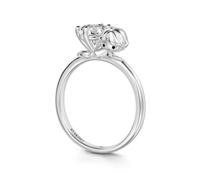 GNOCE Harry Potter Ron Weasley embrasse la bague moissanite coupe ronde pour femme, bague en argent sterling S925 pour sa femme, la Saint-Valentin, les bijoux de fête des mères, Argent, Moissanite