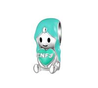 GNOCE Mbti Charm Perle Type De Personnalité Embrasse Le Cœur Charm Argent Sterling 925 Perles Charms Pour Femmes Et Filles Cadeau Bijou (ENFJ)