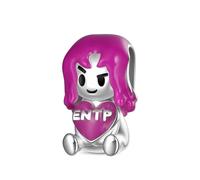 GNOCE Mbti Charm Perle Type De Personnalité Embrasse Le Cœur Charm Argent Sterling 925 Perles Charms Pour Femmes Et Filles Cadeau Bijou (ENTP)