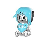 GNOCE Mbti Charm Perle Type De Personnalité Embrasse Le Cœur Charm Argent Sterling 925 Perles Charms Pour Femmes Et Filles Cadeau Bijou (ISTJ)