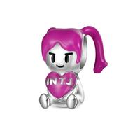GNOCE Mbti Charm Perle Type De Personnalité Embrasse Le Cœur Charm Argent Sterling 925 Perles Charms Pour Femmes Et Filles Cadeau Bijou (INTJ)