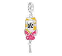 GNOCE Pendentif à Breloque Amulette Porte-Bonheur Ukiyo-e Pendentif Fleur De Cerisier En Argent Sterling 925 Perles Breloques Pour Femmes Et Filles Bijoux Cadeau (Amulette Ukiyo-e nuages)