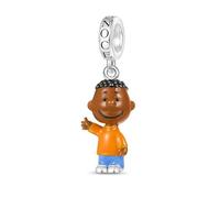 GNOCE Pendentif à Breloque Cacahuètes Debout Snoopy En Argent Sterling 925 Pour Femmes Et Filles Bijoux Cadeau Pour Les Fans (Franklin)