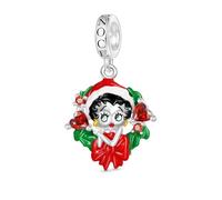 GNOCE Pendentif Betty Boop Dangle Charm, Breloque Pendentif en Argent Sterling S925 Pour les Femmes, les filles, les épouses et les filles, pour la Saint-Valentin et la fête des mères.
