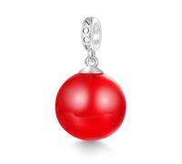 GNOCE Rouge Huiles Essentielles Parfum Boule Diffuseur Pendentif Dangle Charms pour Bracelet/Collier, 925 Argent Sterling Charms Dangle pour Femmes Filles Femme Fille Bijoux Cadeau, Diametro Interno