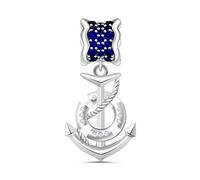 GNOCE Seaside Theme Anchor Pendentif Charm 925 Sterling Silver My Adventure Travel Pendentif Charmes avec Cubique Zircone pour Bracelets Colliers Femmes