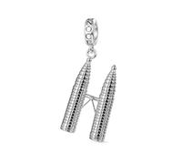 GNOCE Série Charms Villes - Charm Cathédrale De Cologne En Argent Sterling 925 Pour Femmes Et Filles, Bijoux à Offrir (Tours jumelles Petronas)
