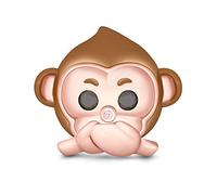 GNOCE Singe Charms Singe Couleur Champagne avec Deux Pierres Yeux Noirs et Nez Rose Argent Sterling 925 Singe Perle Charme Pendentif pour Bracelet Collier Femmes Filles Cadeau (Pas de singe qui parle)