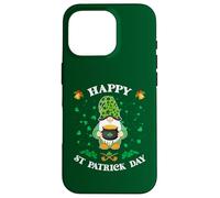 GNOME Amusant et Mignon Tenant Un Pot de pièces de Monnaie pour la Saint-Patrick Coque pour iPhone 16 Pro