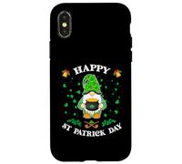 GNOME Amusant et Mignon Tenant Un Pot de pièces de Monnaie pour la Saint-Patrick Coque pour iPhone X/XS