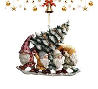 GNOME Christmas Ornaments - 2D Cute Acrylic Decorations | Scratch-Resistant GNOME Christmas Pendants,for Winter Gardening Daily Indoor Holiday Birthday Party Offices Home Room Dormitory Apartment