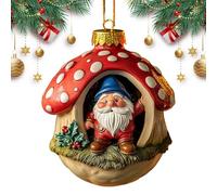 Gnome Christmas Ornaments - Cute Acrylic Holiday Supplies - 2D Christmas Tree Pendants for Winter Gardening Indoor Thanksgiving Birthday Party Offices Room Chambre Vacation Home Apartment Daily