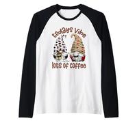 GNOME Coffee Cup Graphic for Women Who Loves Lots of Coffee Manche Raglan