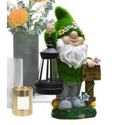 Gnome de jardin solaire avec décoration de jardin extérieure aux temps de lanternes | Funny Gnome Figure en tant que paysage à cordes de paysage pour la cour, la terrasse, Noël, la fête des mères, la