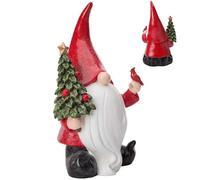 Gnome de Noël, gnomes de Noël, mignons gnomes sans visage figurines de Noël avec barbe et arbre de Noël, gnome de résine Gnome de Noël pour la table de table du manteau, figurines à collectionner