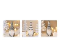 GNOME De Noel, Lutin De Noel Noel Decoration Interieur, Gnomes Peluche Pendentif avec Corde Ornements Decoration De Sapin NoëL, Lutin De PèRe NoëL (Gris)
