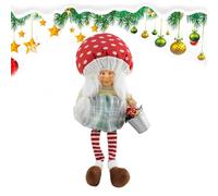 GNOME - Décoration de bureau - Champignon de Noël - Grand-père debout - Grand-mère assise - Figurines de poupées pour filles et filles - Jouet de table à manger