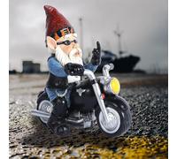 Gnome Garden Statue Outdoor,Dwarfs Ornaments Evil and Coarse Funny Outdoor Gnomes,Waterproof Resin Statuette Hanging Decoration Lawn (A)