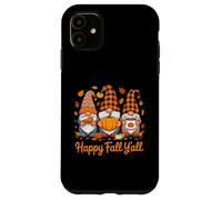 GNOME Happy Fall Y'all Feuilles d'automne Saison de Tarte à la Citrouille Coque pour iPhone 11