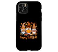 GNOME Happy Fall Y'all Feuilles d'automne Saison de Tarte à la Citrouille Coque pour iPhone 11 Pro