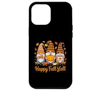 GNOME Happy Fall Y'all Feuilles d'automne Saison de Tarte à la Citrouille Coque pour iPhone 12 Pro Max