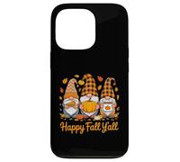 GNOME Happy Fall Y'all Feuilles d'automne Saison de Tarte à la Citrouille Coque pour iPhone 13 Pro