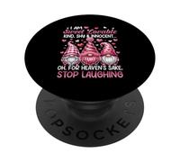 GNOME Je suis Doux, Adorable, Gentil, timide et Innocent, arrête de Rire PopSockets PopGrip Adhésif