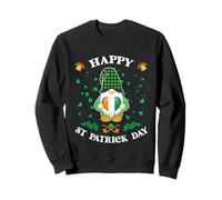 GNOME Mignon Tenant Un Drapeau Irlandais en Forme de cœur pour la Saint-Patrick Sweatshirt