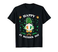 GNOME Mignon Tenant Un Drapeau Irlandais en Forme de cœur pour la Saint-Patrick T-Shirt
