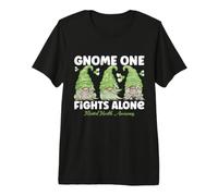 GNOME One Fights Alone Green Mental Health Awareness T-Shirt Haut de Gamme