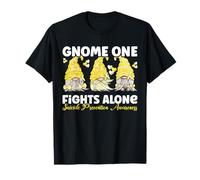 GNOME One Fights Alone Yellow Sensibilisation à la prévention du Suicide T-Shirt
