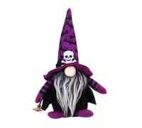 Gnome Plush Doll - Halloween Faceless Dwarf Elf, Holiday Party Home Decor | Bat Witch Hat With broom stick Ornament | Vivid Faceless Dwarf Elf Figurine, Soft Fleece Fabric Toy For Indoor Parties