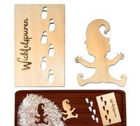 Gnome Pochoir Empreintes, badaren Les Lutins Farceurs, Deco Noel Interieur Maison, Gnome Pochoir et Empreintes, Toile de Fond Noel, Deco de Noel En Bois
