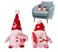 Gnome pour San, tendre gnome sans visage en peluche | Centre de table de bureau Gnome romantique, décoration saisonnière pour bibliothèque, étagère de cheminée