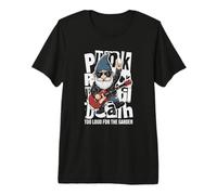 GNOME Punk Rock Too Loud for The Garden Funny Rocker Graphic T-Shirt Haut de Gamme