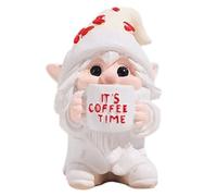 GNOME - Résine Robuste Pratique, Statue de résine de Temps de café, Ornements de Maison de Noël rustiques | Figurine de célébration pour Les Cuisines de Chambre à Coucher étagères mantelles