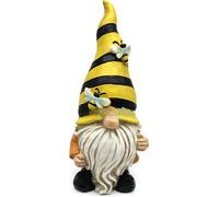 Gnome Sculpture,Sunflower Gnome,Resin Garden Gnome,9.5 x 9.5 x 24cm,Resin Yard Outdoor Decoration,Garden Gnome Decoration (Sunflower,Honeycomb,Yellow,