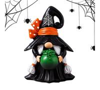 Gnome Statue - 2.7inch Resin Gothic Halloween Decor with Witch Hat
