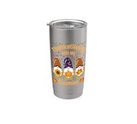 Gnomes d'automne amusants pour Thanksgiving avec mes nains Gobelet isotherme en acier inoxydable double paroi