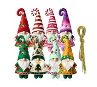 Gnomes d'automne Saisonniers - Ornements en Bois De GNOME De Noël, Décoration De GNOME De Noël, en Bois 8 Pièces Ornements Charme, Christmass Mini Gnomes pour La Célébration du Nouvel an D'extéri
