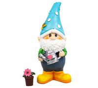 Gnomes de jardin colorés adorables figurines de gnome auto-exceptionnelles avec des expressions et des vêtements mignons en résine résistante aux intempéries pour les décorations gnomes mâles inté