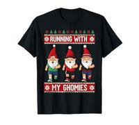 Gnomes de Noël Amusants en Cours d'exécution avec Mes ghomies T-Shirt