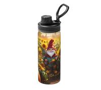 Gnomes de Noël drôles impression 532 ml Sports Bouilloire isotherme en acier inoxydable Tasse portable pour salle de sport
