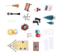 Gnomes de porte sur le thème de Noël - Accessoire pour maison de poupée articulée à boules - Meubles miniatures créatifs - Présentoir de nains pour poupées
