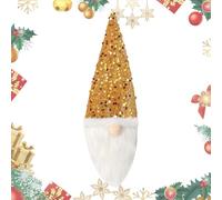 Gnomes Décorations de bouteille de vin - Couvertures de bouteilles de Noël, décoration de table de vacances, ensemble de bouchons à paillettes faits à la main, présentation de fête festive | Collectio