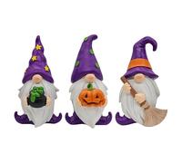 Gnomes d'Halloween - Artisanat en résine - Ornements d'Halloween - Amusant - Résine Craft Garden GNOME - Résines - Artisanat d'Halloween - Ornements pour le lieu de travail, table de vacances, fenêtre