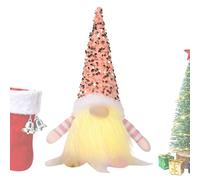 Gnomes en peluche, figurine en peluche de 30 cm avec paillettes - Elfes éclairés fonctionnant par piles | Pour fêtes de Noël, anniversaires, maison, lieu de travail, bibliothèque, cuisine, étagère